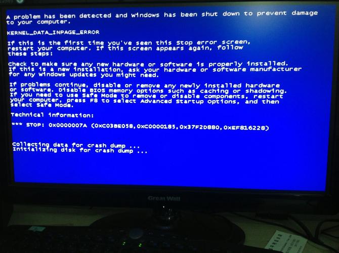 电脑蓝屏oxoooooof4