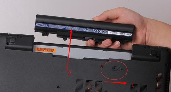 宏基笔记本电脑电池怎么拆开