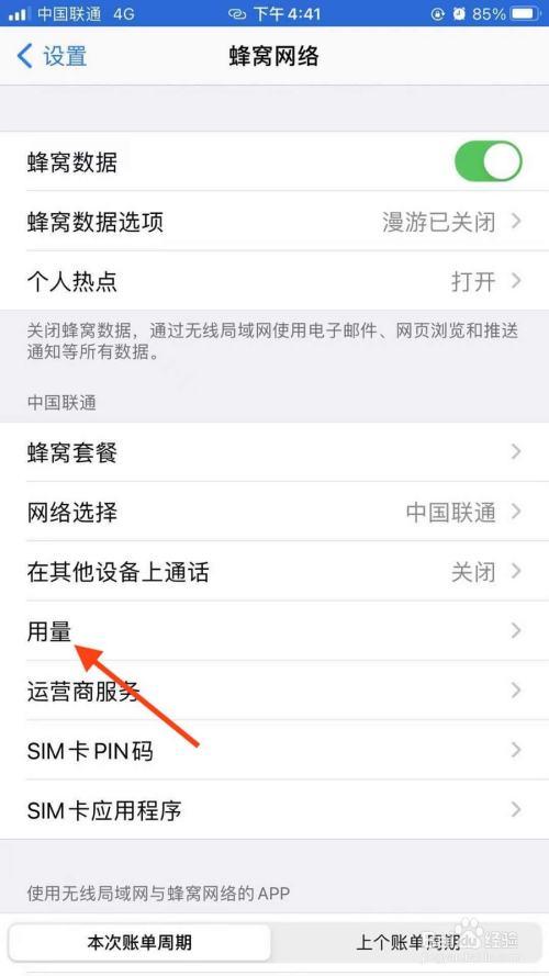 苹果手机查看流量使用情况