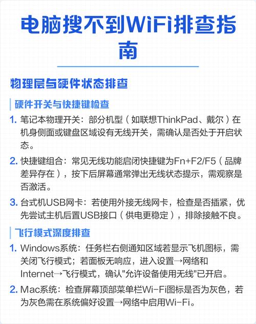 电脑搜不到wifi怎么办