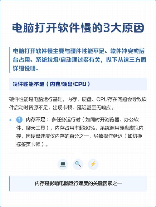 电脑打开软件慢是什么原因