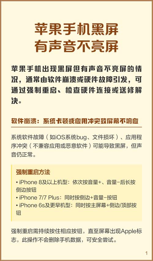 苹果手机黑屏但是有声音