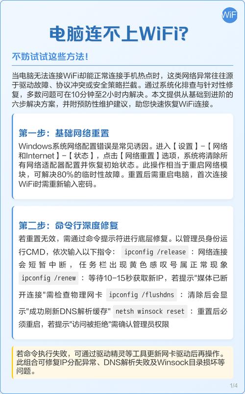 电脑怎么连不上wifi