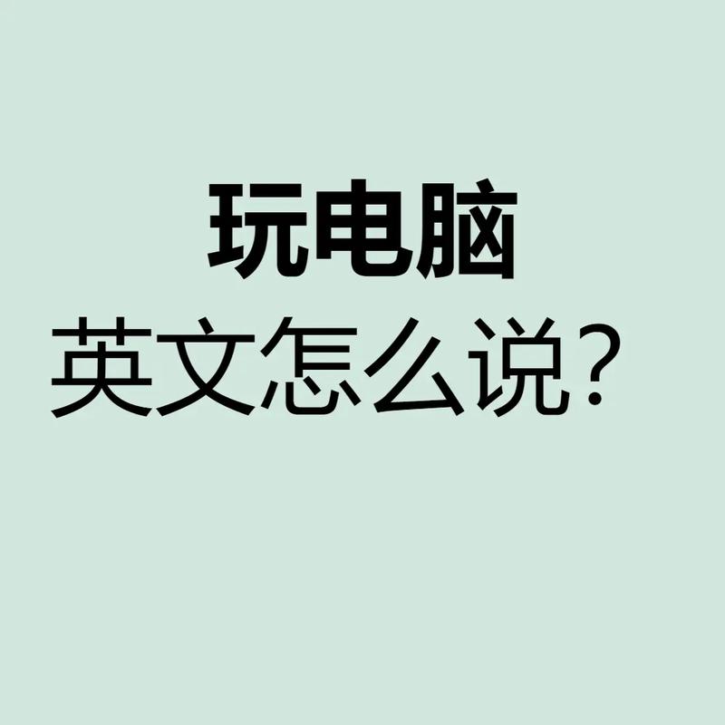 玩电脑游戏用英语怎么说