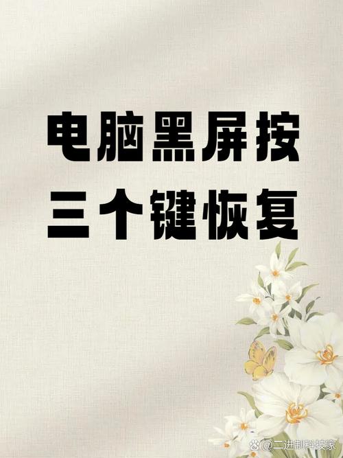 电脑黑屏了怎么恢复正常